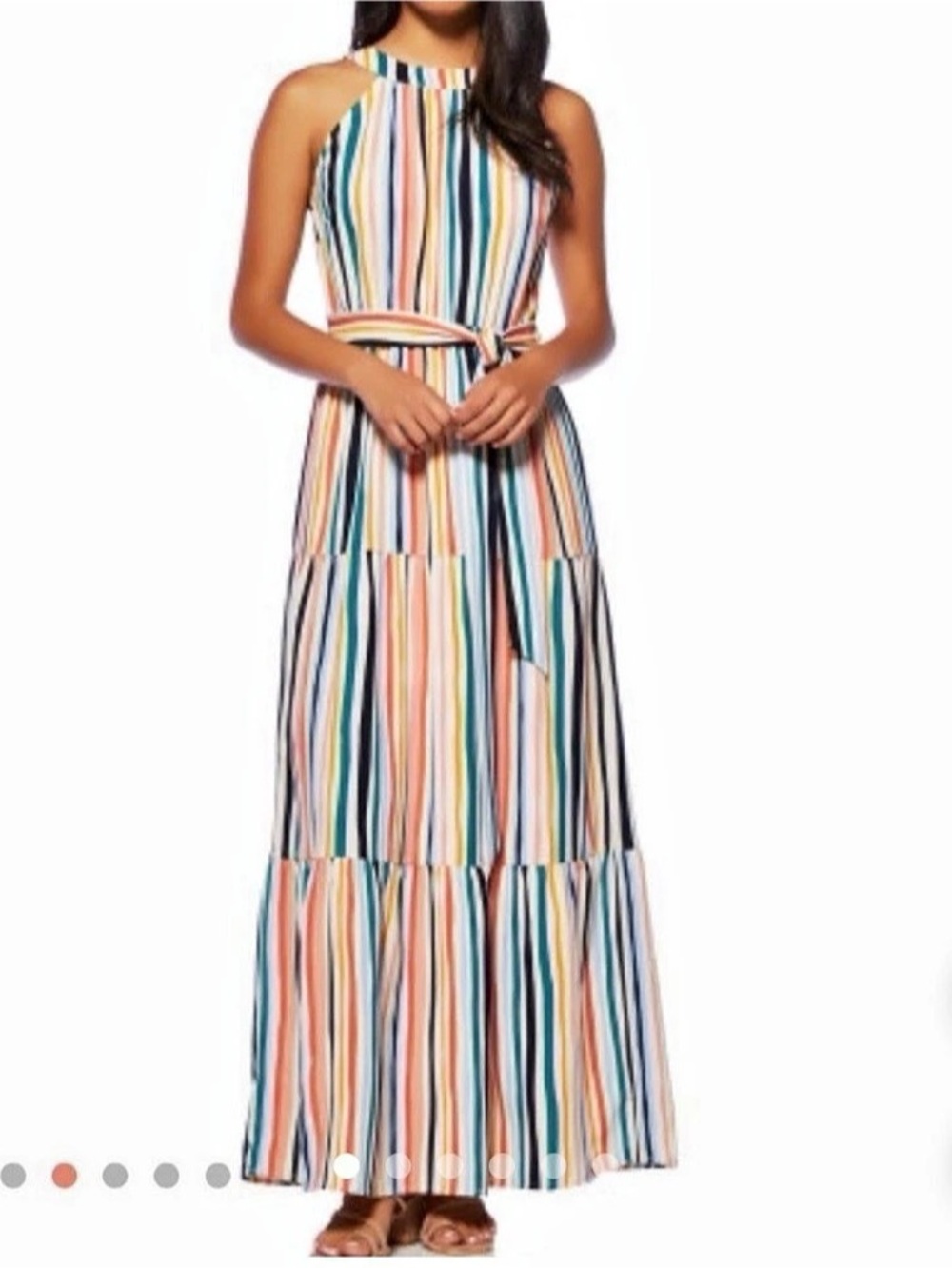 Vanilla Bay XL Striped Maxi Dress in Multicolor Like New